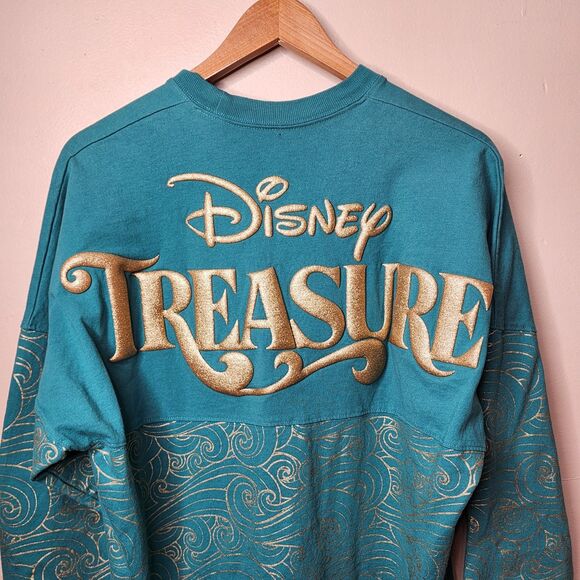 Disney Treasure Spirit Jersey Inaugural Sailing Adult Size Small Teal Gold - Picture 9 of 13
